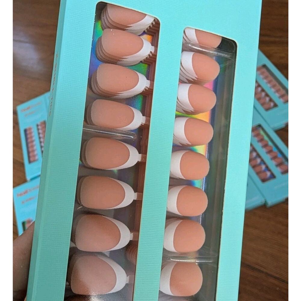 Modelones Nailboxie X-Shell Tips Full Cover French Nail Almond 15 Sizes 1950 Pcs - Picture 4 of 6